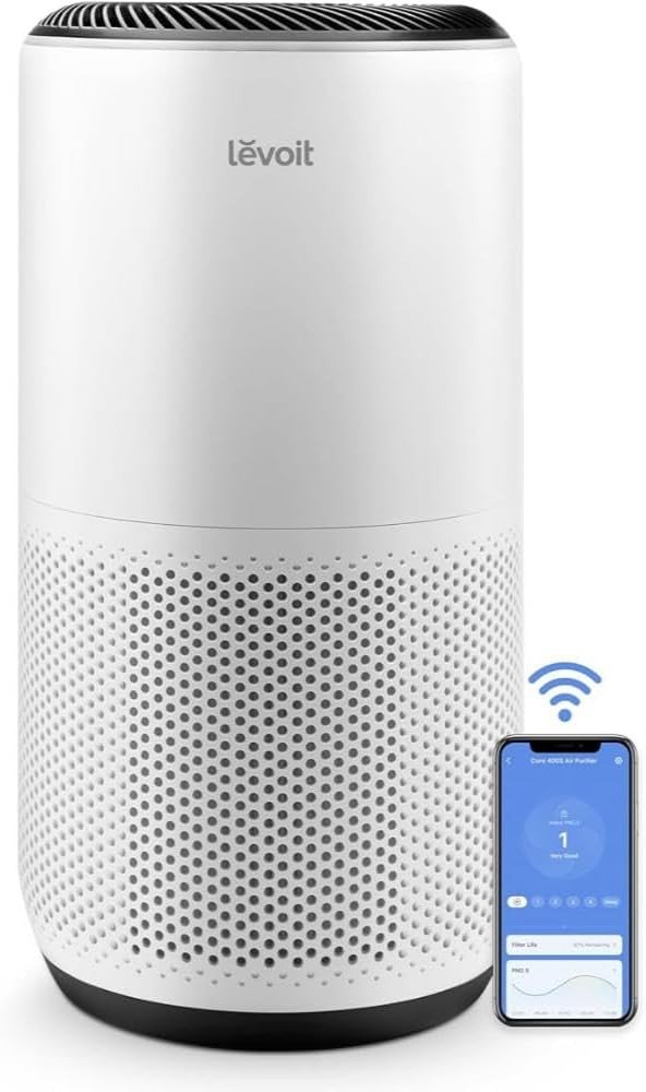 LEVOIT Air Purifiers for Home Large Room Up to 1980 Ft² in 1 Hr With Air Quality Monitor, Smart WiFi and Auto Mode, 3-in-1 Filter Captures Pet Allergies